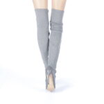 Cizme gri de dama din piele