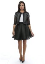 Fustă midi model nou, elegantă neagră cod079 - imagine 2