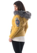 Geacă matlasată căptușită cu blană