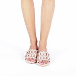 Papuci Vara Roz cu Toc Mic cod003 - imagine 2