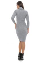 Rochie cu guler foarte înalt și croială pe corp cod3 - imagine 8