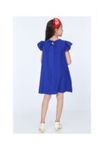 Rochie Fetite din jerse Fucsia cu volănașe codR811-2 - imagine 8
