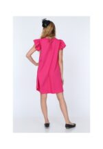 Rochie Mama din jerse Albastra cu volănașe codR811-1 - imagine 9