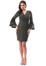 Rochie decoltata eleganta clopot