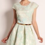 Rochie model nou din brocard pentru ocazii