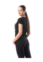 Tricou bumbac negru CUTE BUT PSYCHO