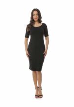 Rochie midi mulata Neagra model clasic