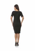 Rochie midi mulata Neagra model clasic cod262 - imagine 6