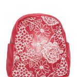 Rucsac Dama cu Broderie Rosu