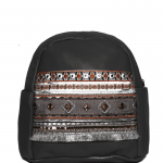 Rucsac Dama cu Broderie si Paiete Negru