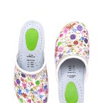 Saboti din Piele cu GEL SOFT Multicolor Fiori N2