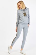 Trening Leopard Gri cu maneci lungi Model Nou cod8600