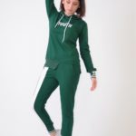 Trening Verde din Bumbac cu imprimeu cod8724