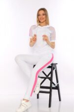 Trening cu maneci scurte din Bumbac cod8158 - imagine 3