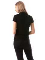 Tricou Negru Polo Dama Model Nou cod58542 - imagine 3