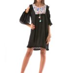 Bluza Neagra Model Nou cu Dantela cod54887