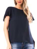 Bluza Vaporoasa de Vara Bleumarin cod54993 - imagine 2