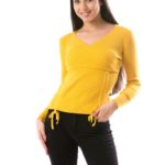 Bluza Galbena cu Maneci Lungi cod58253