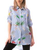 Camasa larga cu Imprimeu Florale cod58523 - imagine 3