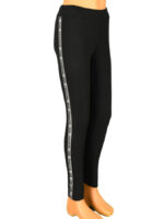 Colanti negrii cu banda argintie FASHION cod34095 - imagine 2