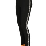 Colanti negrii cu banda argintie FASHION cod34095