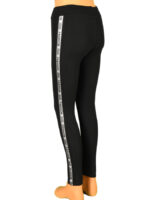 Colanti negrii cu banda argintie FASHION cod34095 - imagine 3