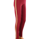 Colanti dama de culoare bordo cu dunga aurie cod27223