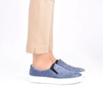 Espadrile Dama din Piele Naturala Albastru codD1645 - imagine 2