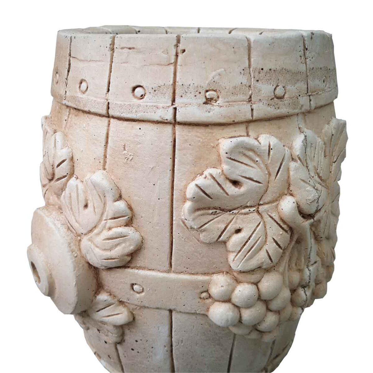 Ghiveci sau Vază de Flori tip butoi de vin Gri inchis cod 014b - imagine 3