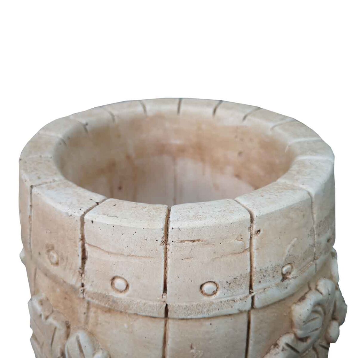 Ghiveci sau Vază de Flori tip butoi de vin Gri inchis cod 014b - imagine 2