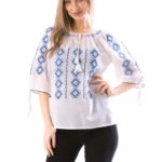 Ie Dama Alb cu Albastru cod57932