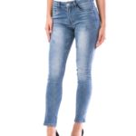 Blugi Sexy de Dama Blue cu Talie inalta cod57269