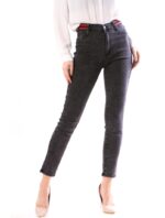 Jeans Dama Gri Inchis cu Talie Inalta cod57800