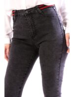 Jeans Dama Gri Inchis cu Talie Inalta cod57800 - imagine 2