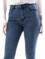 Blugi Dama cu rupturi au Talie Medie cod58605 - imagine 2