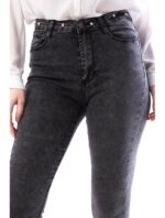 Blugi Dama Gri Inchis Talie Medie cod59114 - imagine 2