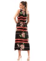 Rochie de Vara lunga Lynies Neagra cod54447 - imagine 3