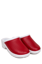 Saboti Medicali cu Interior din Piele Talpa Multicolor Rosu - imagine 2