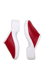 Saboti Medicali cu Interior din Piele Talpa Multicolor Rosu - imagine 3
