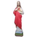 Statueta Isus pictata din Ciment Rosu cod 022b