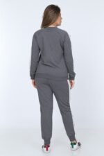Trening Gri deschis cu dungi Marimi Mari croiala lejera cod6220-3 - imagine 2