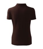 Tricou Polo Dama din Bumbac cu Guler Maro Cafea cod21027 - imagine 3