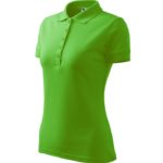 Tricou Polo Dama din Bumbac cu Guler Verde Mar cod21092