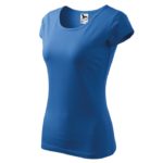 Tricou simplu Bumbac dama Albastru Azur cod12214