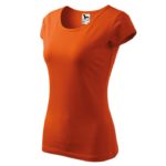 Tricou simplu Bumbac dama Portocaliu cod12211