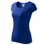 Tricou simplu Bumbac dama Pure Albastru Regal cod12205
