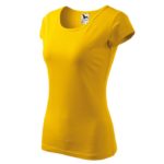 Tricou simplu Bumbac dama Pure Galben cod12204