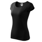 Tricou simplu Bumbac dama Pure Negru cod12201