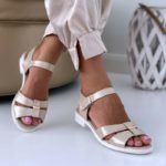 Sandale Dama Talpa joasa Model Nou Gold codB-65