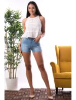 Pantaloni sexy Dama scurti Blugi Model Nou - imagine 3